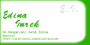 edina imrek business card